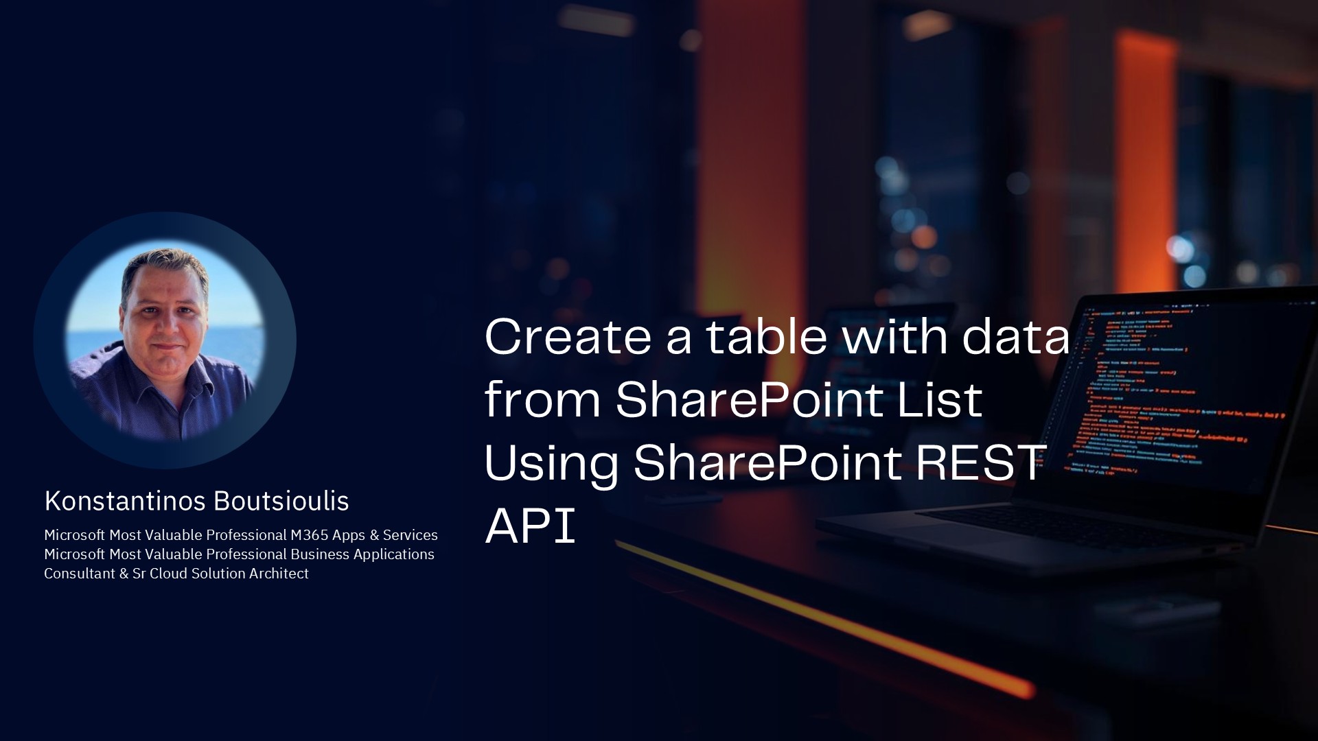 Create a table with data from SharePoint List Using SharePoint REST API