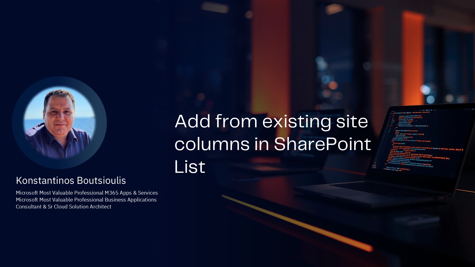 Add from existing site columns in SharePoint List