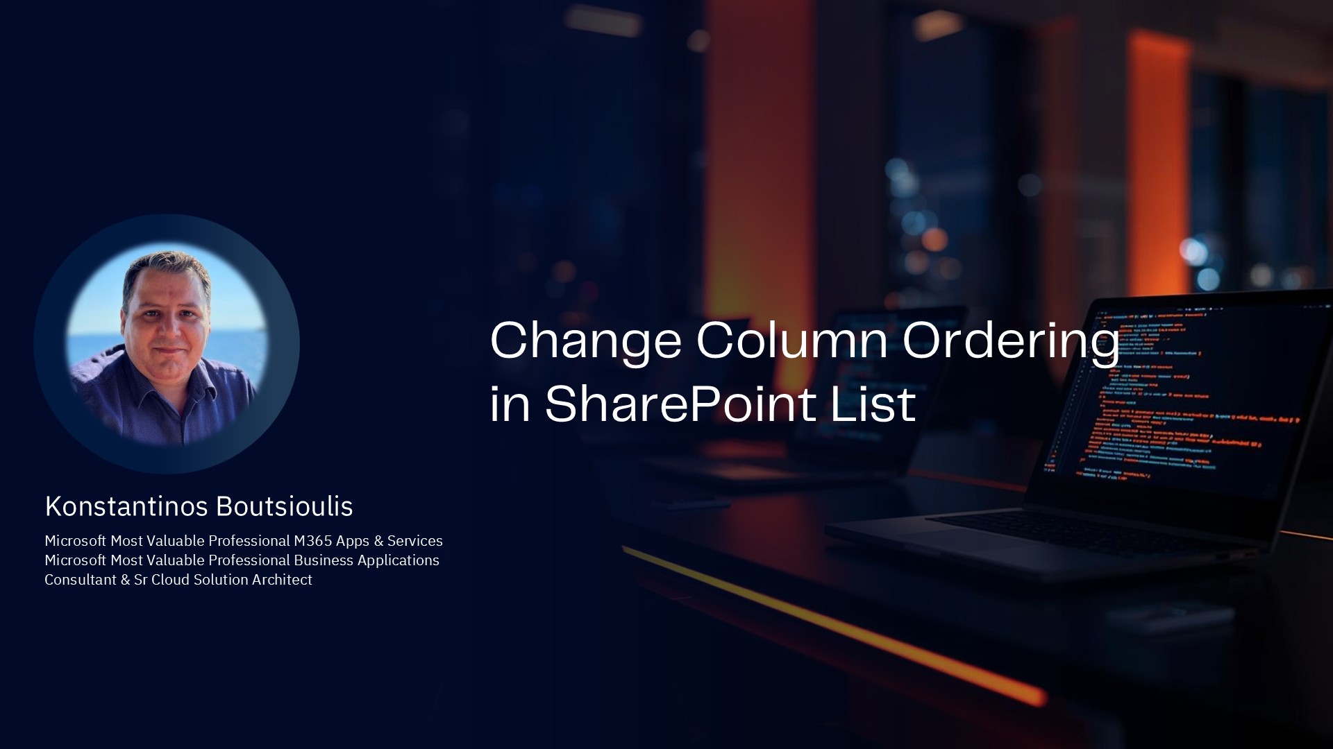 Change Column Ordering in SharePoint List