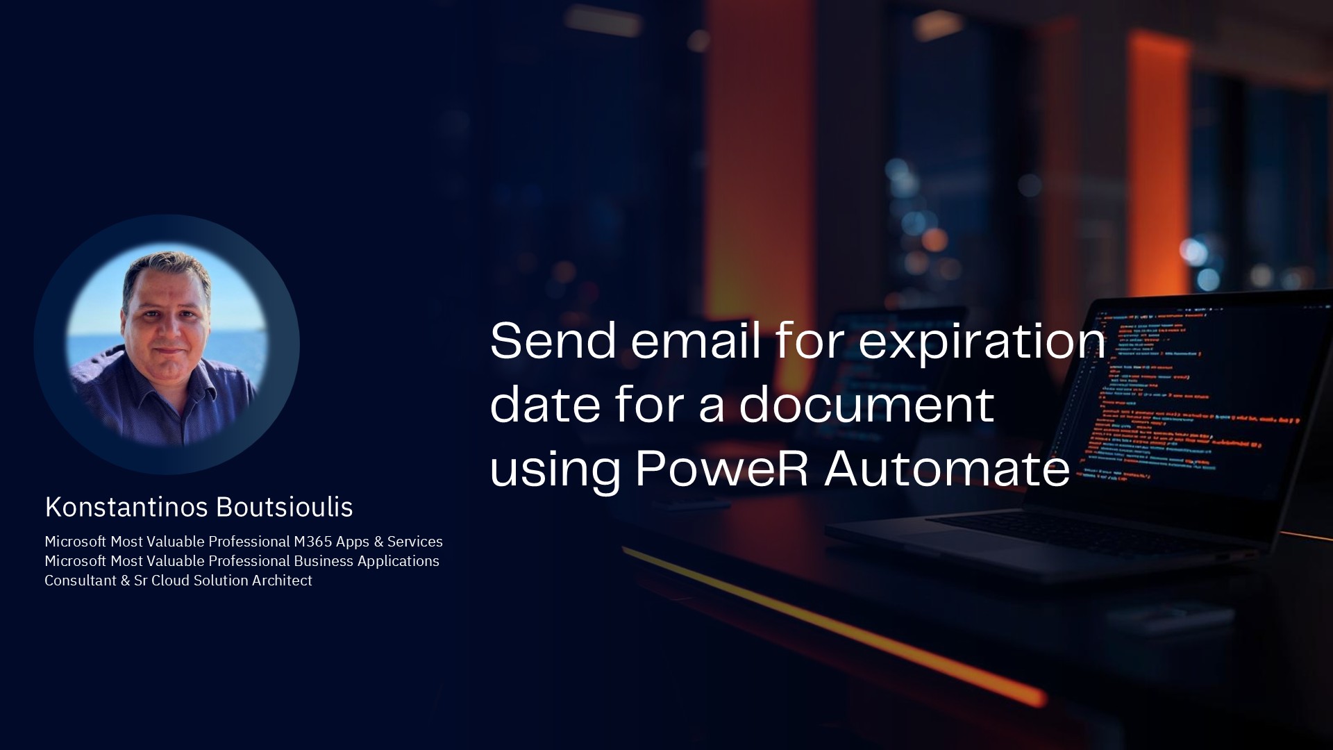Send email for expiration date for a document using Power Automate